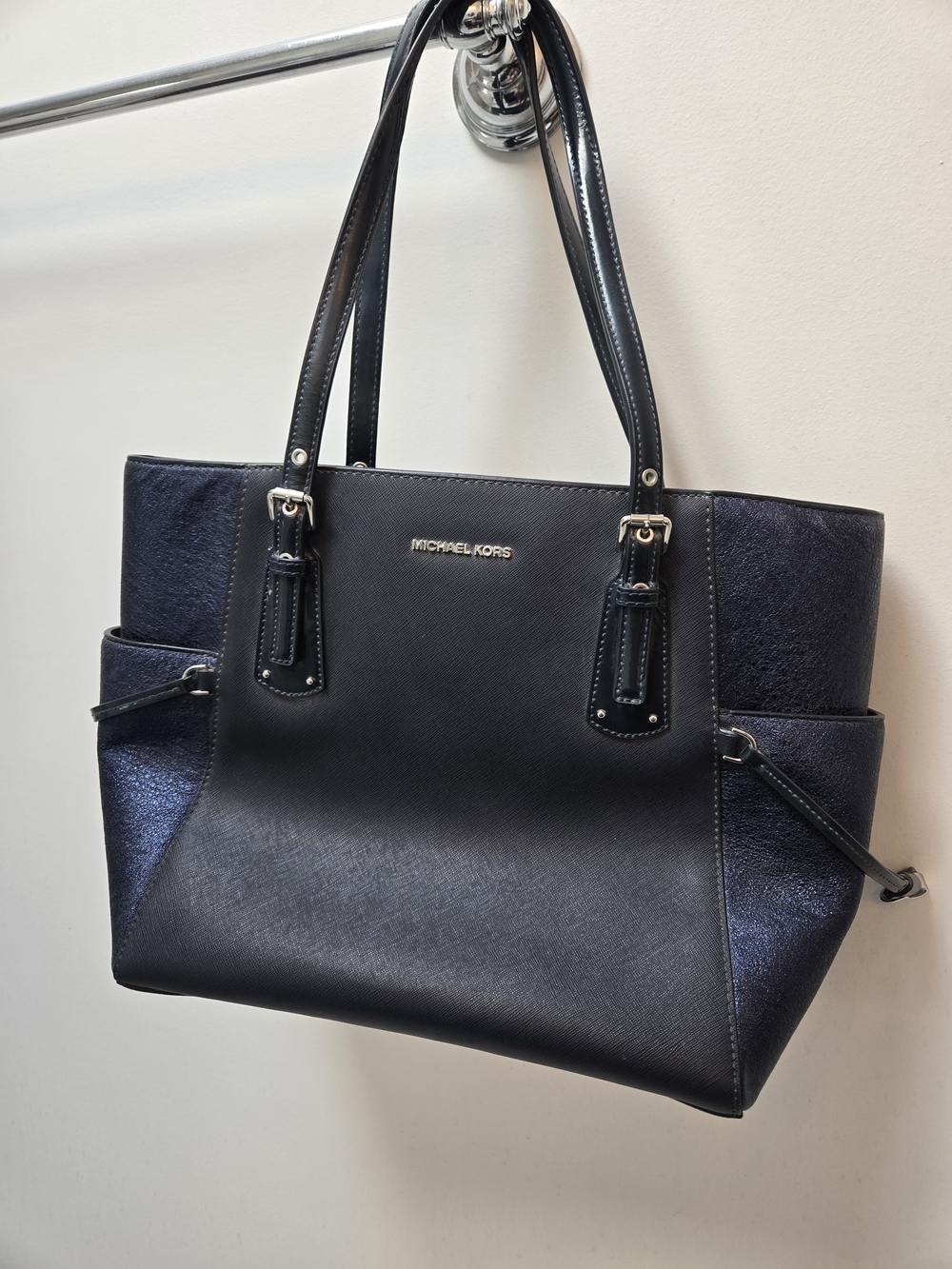 Michael Kors Navy Saffiano Leather Tote Bag